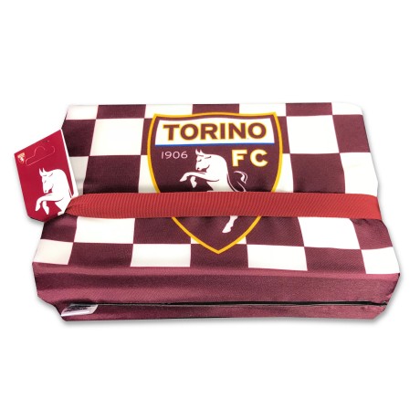 COUSSIN de STADE OFFICIEL TORINO FC FOOTBALL ORIGINAL BULL et de la carte postale de TURIN EST