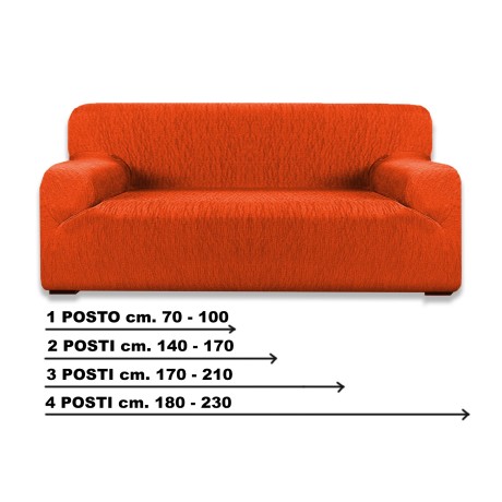 FUNDA DE SOFÁ ELÁSTICA UNIVERSAL VIENNA NARANJA