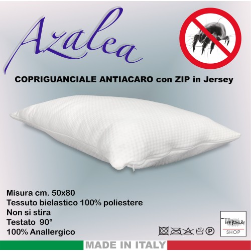 PAR DE FUNDAS DE ALMOHADA DE PUNTO ANTIÁCAROS E HIPOALERGÉNICAS CON CREMALLERA