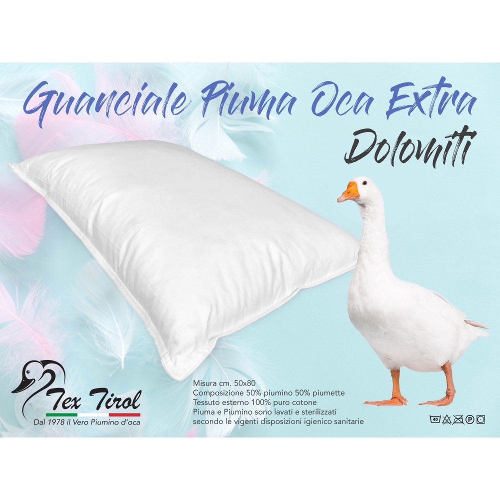 L'oreiller dans les Dolomites Tex Tirol n réel plumes d'oie de qualité  supplémentaire