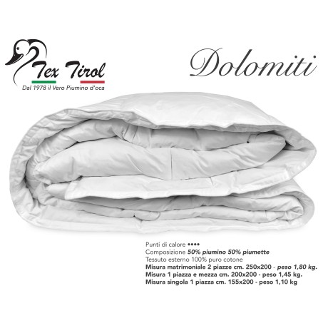 GOOSE TEX TIROL © DOLOMITI DOWN JACKET 50% GOOSE DOWN / 50% GOOSE DOWN