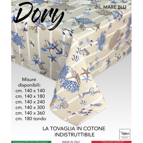 DORY SEA TISCHDECKE BLAU...