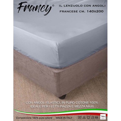 SÁBANA FRANKY CON ESQUINAS GRIS FRANCÉS 1 MAXI Y MEDIO GRANDE