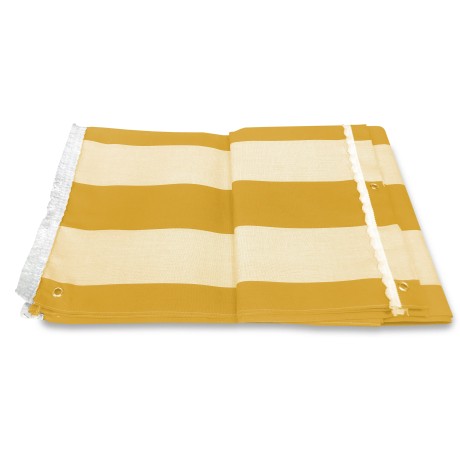 TOLDO DE EXTERIOR JARDÍN BALCÓN RAYA ANCHA AMARILLO EMPAQUETADO