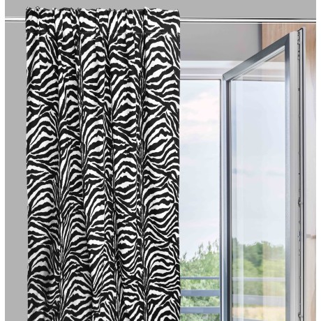 ZEBRA ZEBRA CURTAIN WHITE BLACK CM. 140X280 MADE IN ITALY