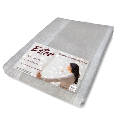 PAAR BEIGE AUSSENGLASVORHÄNGE 60 cm breit