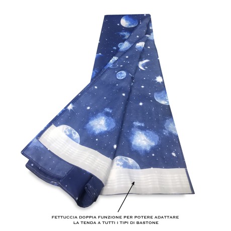 MOON LUNAR TENT BLUE PLANETS CM. 140X280 MADE IN ITALY