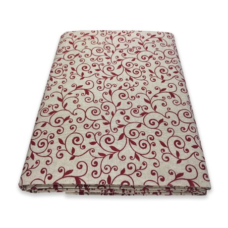 HANDTUCH EINRICHTUNGSBEZUG GRAN SCHAL TAGESDECKE SOFABEZUG STOFF DORY RED ARABESQUE