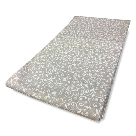 HANDTUCH EINRICHTUNGSBEZUG GRAN SCHAL TAGESDECKE SOFABEZUG STOFF DORY ARABESQUE WEISS
