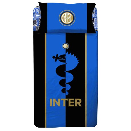 EINZELBETTBEZUG 1 QUADRAT INTER OFFICIAL INTERNATIONAL und Postkarte MAILAND ist