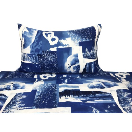 EISBÄREN BETTBEZUG blaue...